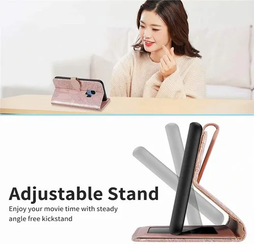 Miniatura 6 de Funda tipo cartera para Samsung Galaxy S9, piel sintética de alta calidad con diseño de árbol en relieve, función atril, ranuras para tarjetas