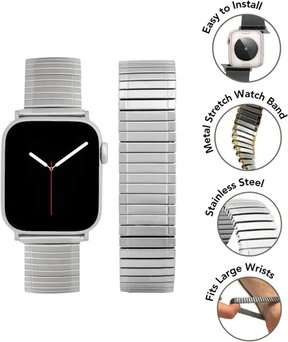 Miniatura 3 de Bandini Correa de expansión de acero inoxidable para Apple Watch Band de 1.811 in 1.772 in 1.654 in 1.732 in 1.614 in 1.575 in 1.496 in 1.929 in