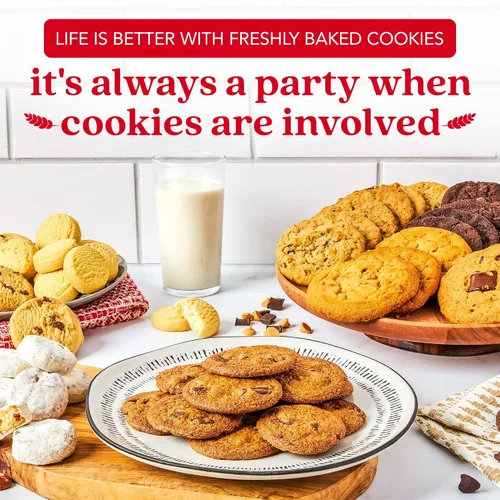 Miniatura 8 de David’s Cookies Cesta de Regalo de Galletas - Galletas Assortidas de Sabor Delicioso en una Encantadora Cesta de Regalo - Galletas Gourmet Finas