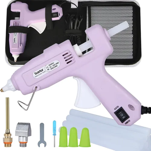 Miniatura 7 de Pistola de pegamento caliente de tamaño completo con estuche, interruptor de 60W/100W/APAGADO, cable de alimentación extra largo de 9.8 pies