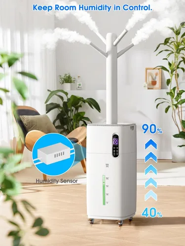 Miniatura 5 de Humidificador de 26L/5.7 galones para habitación grande, 3000 pies cuadrados, niebla fría de gran tamaño, humidificadores silenciosos de 38 horas