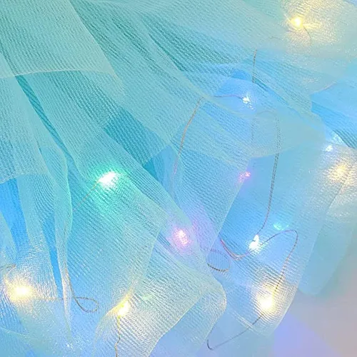 Miniatura 36 de Faldas de tutú LED para mujer, falda de tul con capas para baile de ballet, faldas iluminadas para disfraz de fiesta
