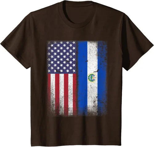 Miniatura 8 de Salvadoran American Flag El Salvador Salvadorean Salvadorian T-Shirt for Women Kids Men