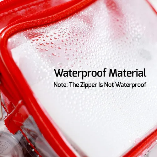 Miniatura 6 de Riñonera Veckle transparente impermeable bonita bolsa de cintura aprobada por el estadio transparente para mujeres y hombres, viajes, playa