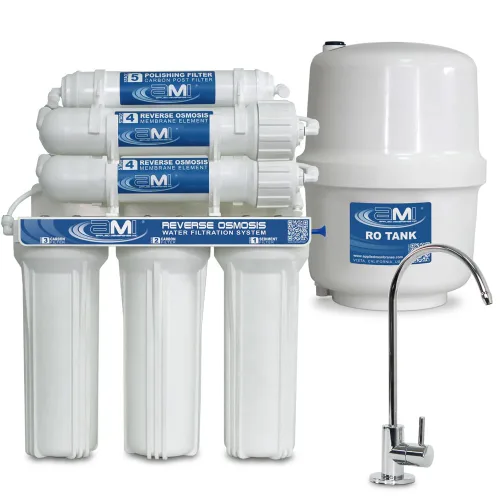 Sistema de filtración de agua de ósmosis inversa de membranas aplicadas, sistema de filtro de agua debajo del fregadero con 5 etapas de carbono de