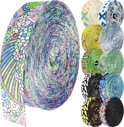 Miniatura 37 de 1.5 pulgadas Correa de nailon con patrón, correas de cinturón de nailon, correas para bolso, correas para mochila, cinturón de nailon