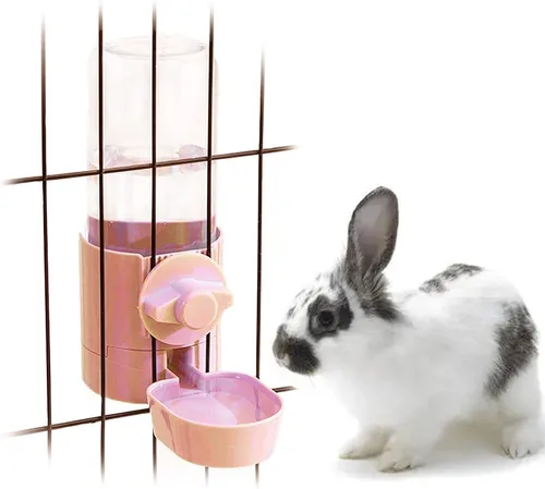 Miniatura 10 de Comedero de agua para conejos, sin fugas, 17 onzas, sin goteo, para conejillo de indias, hámster, chinchilla, hurón, animal pequeño Azul