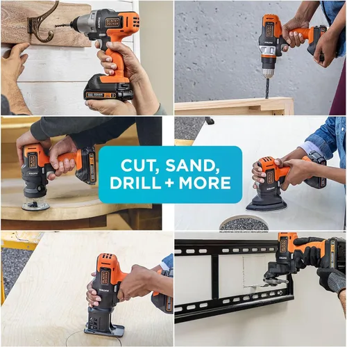 Miniatura 4 de Juego de 6 herramientas con estuche Matrix BDCDMT1206KITC de Black & Decker