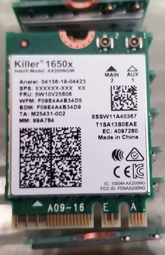 Miniatura 16 de Serie Killer para Intel AX1690i WiFi 6E Adaptador de juegos Actualización de AX411 Tarjeta WiFi CNVio2 M.2 WiFi de alta velocidad de 3.0 Gbps