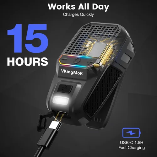 Miniatura 2 de Altavoz Bluetooth portátil, altavoz portátil con clip con micrófonos integrados, música manos libres y llamadas para senderismo/ciclismo, altavoz