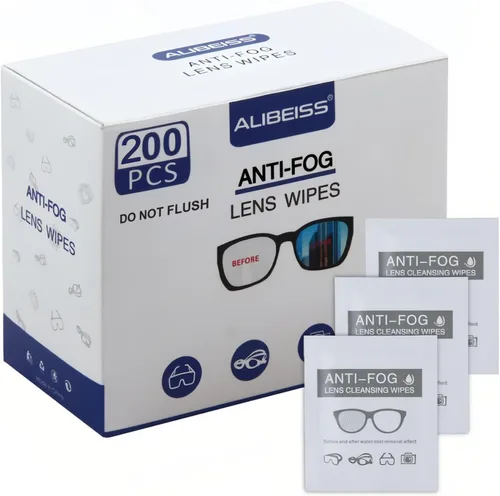 Miniatura 5 de ALIBEISS Toallitas antivaho para lentes prehumedecidas, 6 x 5 pulgadas, para gafas (paquete de 60)