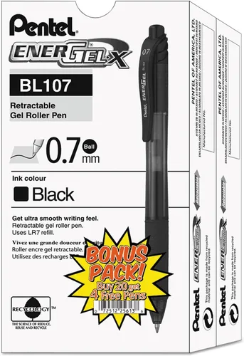 Pentel Bolígrafos de gel retráctiles EnerGel-X