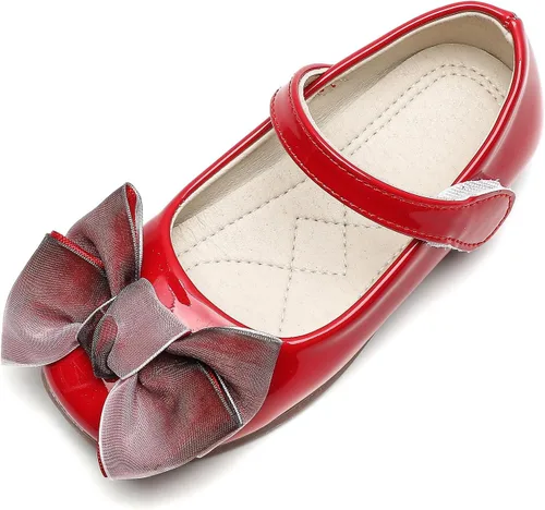 Miniatura 3 de Komfyea Zapatos de vestir planos de ballet con lazo para niña pequeña