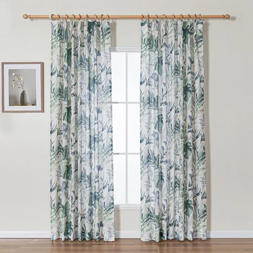 Miniatura 22 de MYSKY HOME - Cortinas plisadas con estampado floral para sala de estar/comedor, cortinas plisadas para proteger la privacidad, 84 pulgadas de largo