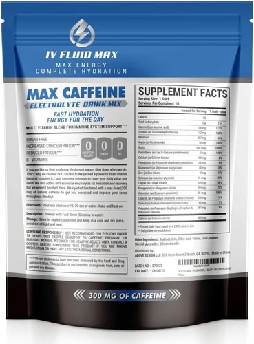 Miniatura 2 de Aceleración de hidratación - 300 mg de cafeína - Mezcla de electrolitos + bebidas energéticas - Bebida preentrenamiento/recuperación