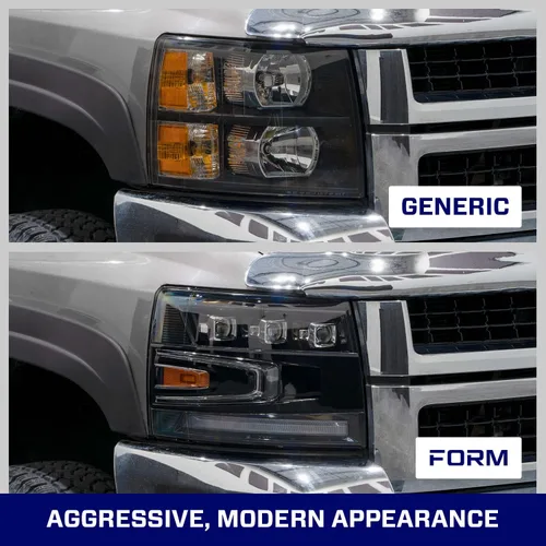 Miniatura 7 de Form Lighting Faros Delanteros Proyectores LED Secuenciales compatibles con Chevrolet Silverado 2007-2013 (par)