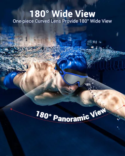 Miniatura 4 de Freela 2 Pack Swim Goggles for Adult Men Women,180°Wide Vision Anti-fog UV Protection No Leak Clear Swimming Goggles