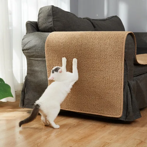 Miniatura 4 de SHENGOCASE Alfombra gruesa para escalar pared de gato de 67 x 23.6 pulgadas, rascador de muebles de pared de gato, poste rascador, protector de sofá