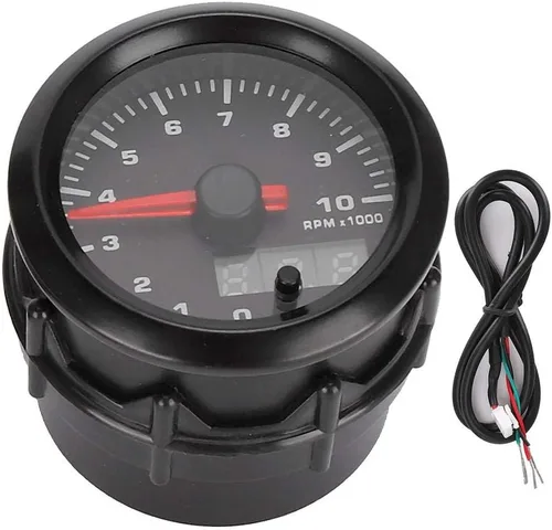 Tacómetro electrónico para automóvil, 2.047 in/2 pulgadas, 7 colores, velocímetro LED, tacómetro de modificación de coche, apto para vehículos de 12