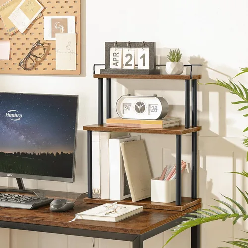 Miniatura 3 de HOOBRO Organizador de encimera de cocina, estante de esquina movible, organizador de almacenamiento de escritorio para encimera, escritorio