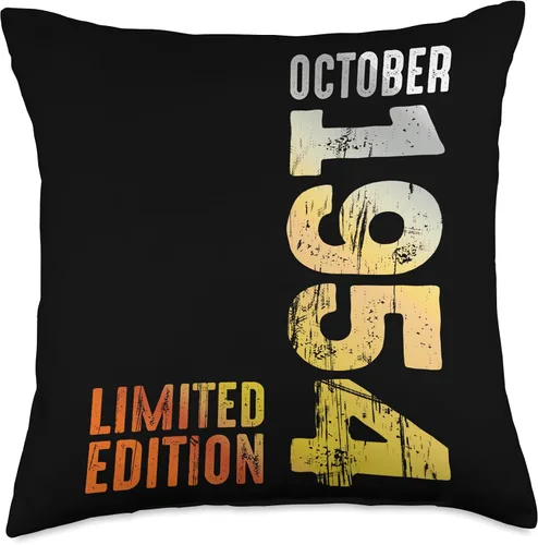 Miniatura 4 de Since October 1954 Retro 1954 Vintage 1954 October Throw Pillow