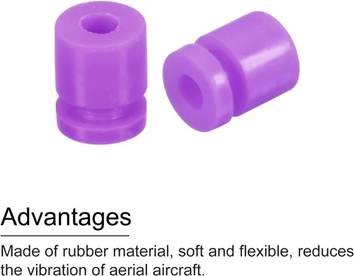 Miniatura 4 de MECCANIXITY Bolas de goma antivibración RC para control remoto F4 F7 controlador de vuelo M2x6mm bolas de absorción de impactos (púrpura), paquete