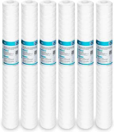 Miniatura 8 de Membrane Solutions Cartucho de polipropileno para heridas de sedimentos de 1 micrón, 2.5 pulgadas de diámetro exterior x 20 pulgadas de longitud
