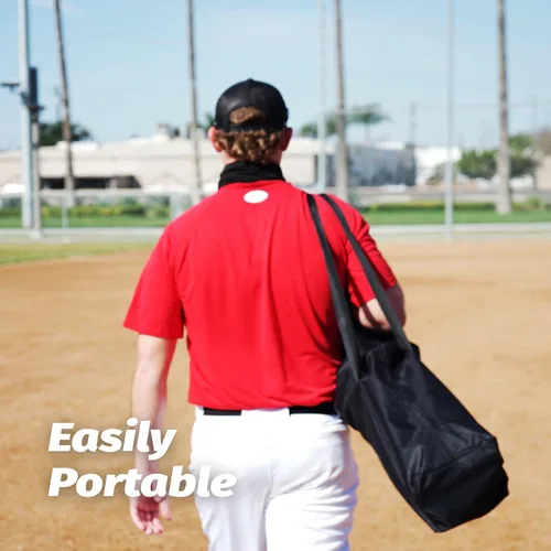 Miniatura 6 de Red de barrera de 12x9 pies / 16x10 pies, barrera para deportes de pelota, red de práctica para béisbol, sóftbol, lacrosse, fútbol, baloncesto y más