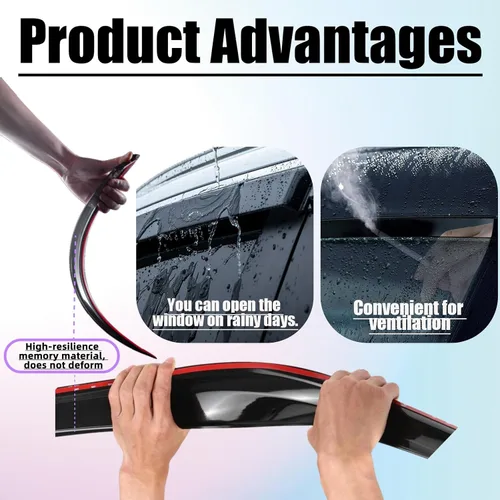 Miniatura 4 de Latest Window Visors Design for Chevrolet Equinox 2017-2026,Tape-On Window Deflectors,Weather Protection Wind Noise Reduction,Extra Durable Vent