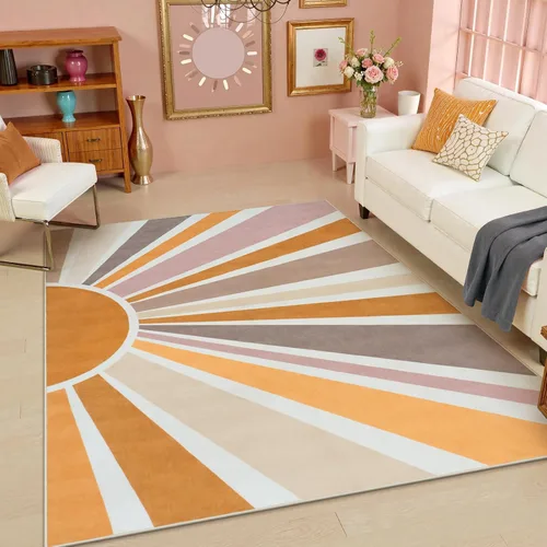 Miniatura 21 de STARUIA - Alfombra Boho Lavable de 3'x5', Alfombra de Área para Niños para Sala de Juegos, Alfombras Coloridas para Niños para Dormitorio, Alfombra