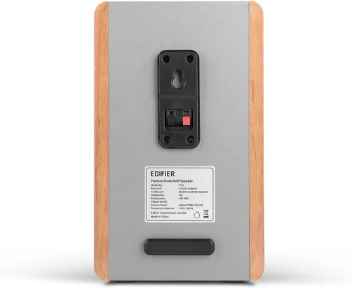 Miniatura 5 de Edifier P12 - Altavoz pasivo para estantería – Altavoces de 2 vías con soporte de pared integrado – Color madera, par – Necesita amplificador