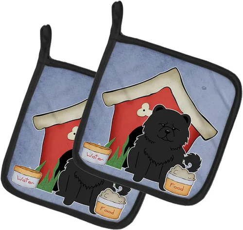 Caroline's Treasures BB2897PTHD - Juego de soportes para ollas de cocina, resistentes al calor, almohadillas calientes para cocinar, hornear, Chow