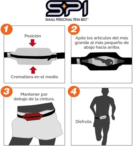 Miniatura 5 de SPIbelt Cinturón de Correr para Mujeres y Hombres, Soporte para Teléfono para Correr, Riñonera para Correr, Soporte para Teléfono, Cinturón de negro