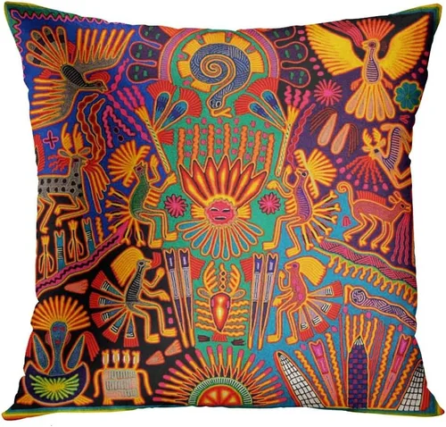 Miniatura 6 de Britimes - Juego de 4 fundas de almohada decorativas para cama, sofá, sofá, fundas de almohada, 18 x 18 in, 4 unidades Mexicano