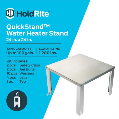 Miniatura 2 de Holdrite Soporte para calentador de agua QuickStand de 24 pulgadas, hasta 100 galones, sin ensamblar, 40-S-24-U