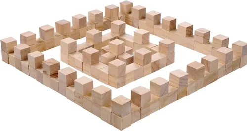 Miniatura 2 de Supla 120 bloques de madera maciza natural de 1 pulgada para manualidades sin terminar para regalos de bricolaje