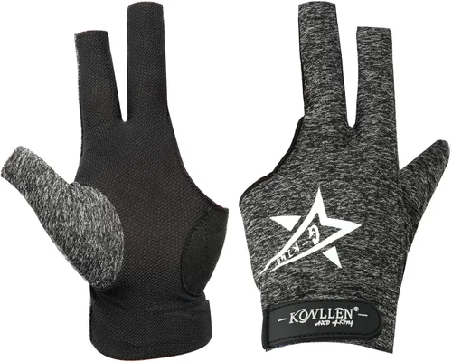 KONLLEN Billiards Gloves for Left Hand/Right Hand L/XL Pool Gloves Professional Non-Slip Adjustable Breathable Snooker Gloves Popular Sizes for Men
