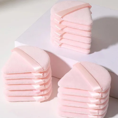Miniatura 6 de 12DP12LP - 24 piezas de soplo de polvo, de algodón triangular, lavable para la cara, para polvo suelto, cuerpo, base cosmética, esponja