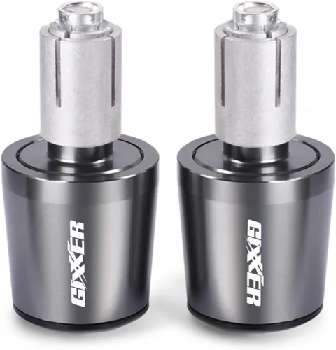 Manillar de motocicleta para motocicleta, peso final, agarres para manillar, tapa antivibración, enchufe plateado para Suzuki Gixxer 150sf 250sf 155