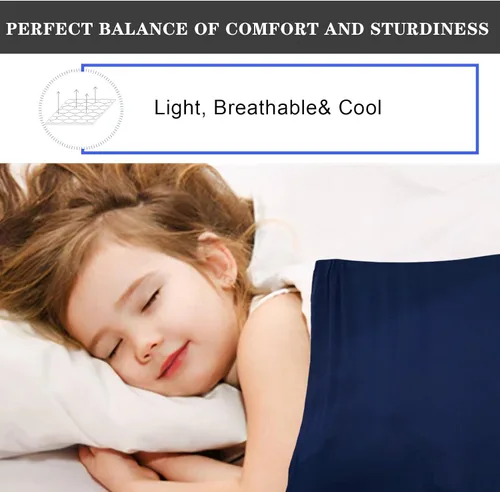 Miniatura 3 de Ntomtuex Sábana de cama sensorial para compresión y presión reducida, manta con peso para mantener un sueño agradable y cómodo con poliéster ligero