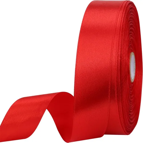 Miniatura 31 de Cinta de satén dorada de 1 pulgada de 50 yardas para envolver regalos, bodas, manualidades, Navidad, Pascua, flores, cabello, decoraciones de Dorado
