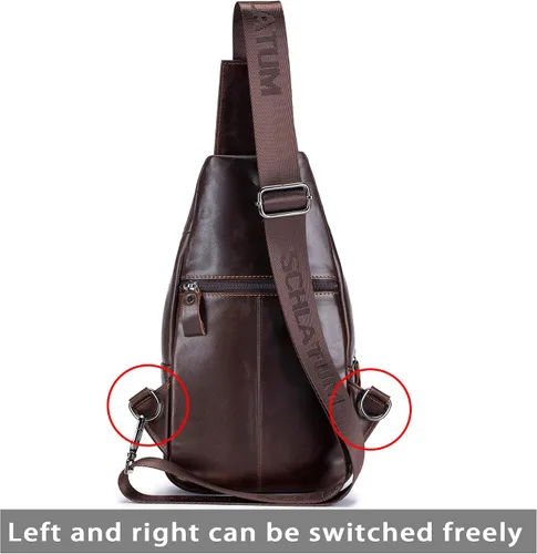 Miniatura 204 de LUKZIJAES Bolso bandolera de cuero genuino para hombre
