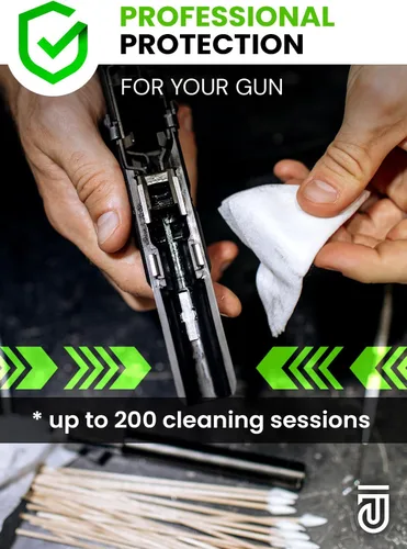 Miniatura 6 de REPSUPPLEMENTS 500 parches de limpieza de pistolas de 3 pulgadas, suministros profesionales de limpieza de armas, 3 x 3 parches de pistola sin
