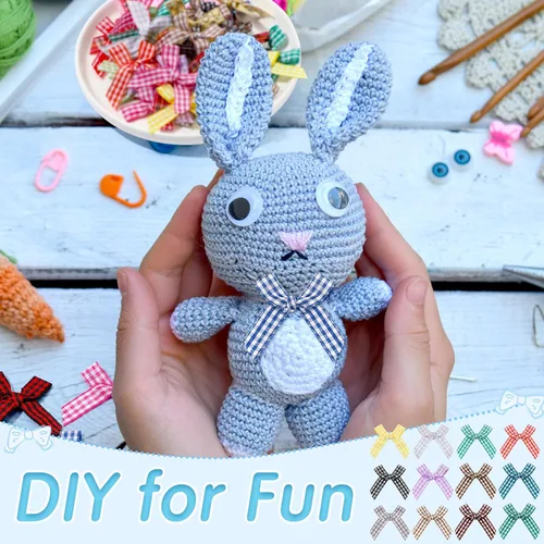 Miniatura 4 de Ysleen 300 mini lazos de cinta para manualidades, pequeños lazos de satén multicolor para coser el cabello, pinzas para ropa, caja de regalo