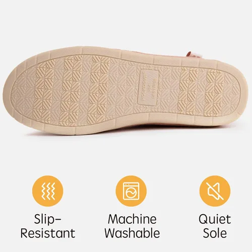 Miniatura 6 de RockDove Pantuflas con capucha de dos tonos para mujer con plantilla extraíble