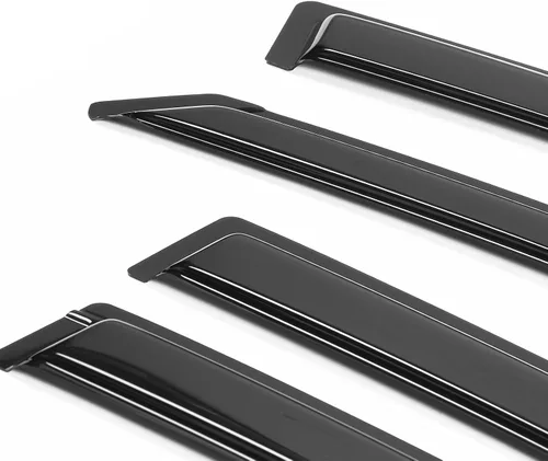 Miniatura 5 de IKON MOTORSPORTS Visera de ventana con cinta/externa, compatible con Nissan Altima 4DR 2007-2012, deflector de ventana de lluvia para automóvil