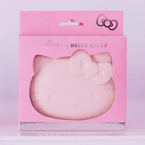 Miniatura 5 de Impressions Vanity Hello Kitty - Espejo compacto Kawaii con interruptor de sensor táctil para brillo ajustable, espejo de maquillaje iluminado