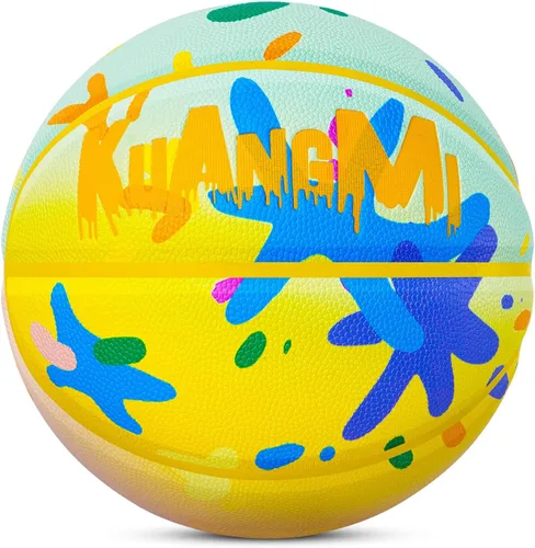 Miniatura 11 de Kuangmi Baloncesto para niños, tamaño juvenil 5 (27.5 pulgadas), tamaño infantil 4 (25.5 pulgadas), para niños y niñas, para interiores