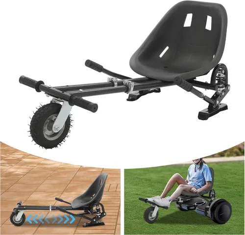 Miniatura 4 de Accesorio de asiento Hoverboard, 27.5 a 37.4 pulgadas, ajuste ajustable para asiento de scooter con doble amortiguador para patinetes de equilibrio