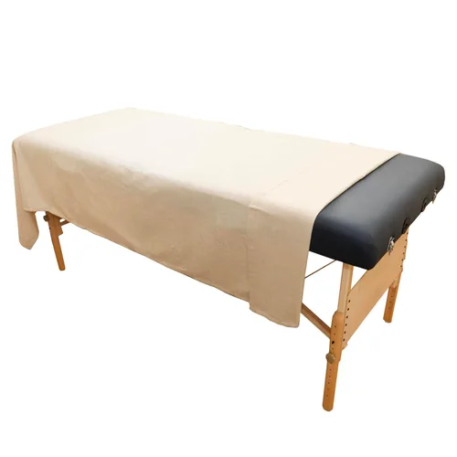 Body Linen (Arcadia) - Sábana encimera para mesa de masaje, 100% franela de algodón orgánico, 62 x 90 pulgadas, extra suave y ecológica, 1 paquete
